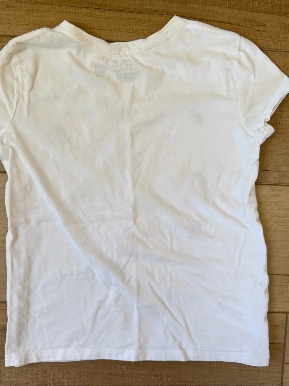 Ralph Lauren White Floral & Script Graphic Tee
